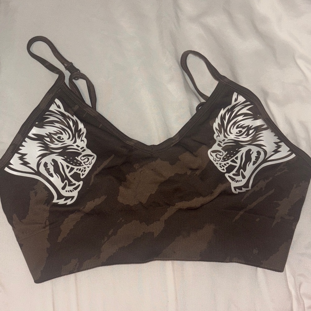 Darc Sport Brown Graphic Sports Bra